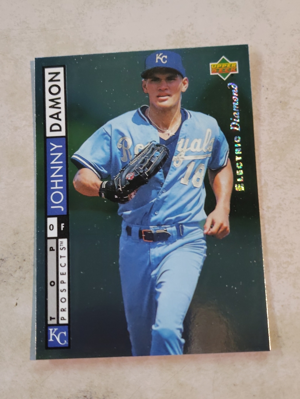 Johnny Damon 1994 Upper Deck Top Prospects Electric Diamond SP #546 Kansas City